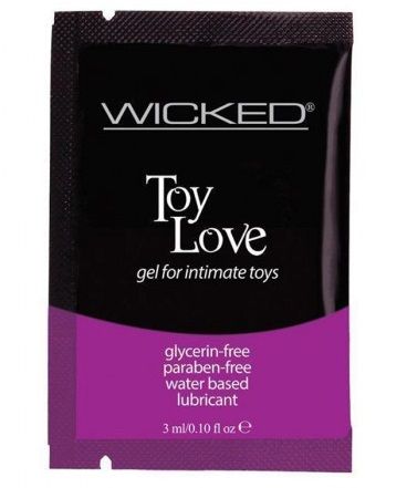 Лубрикант на водной основе для использования с игрушками WICKED Toy Love - 3 мл. - Wicked - купить с доставкой в Раменском