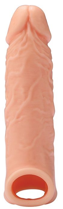 Телесная насадка EXTENDER WITH BALL STRAP 6.5 - 17 см. - Dream Toys - в Раменском купить с доставкой