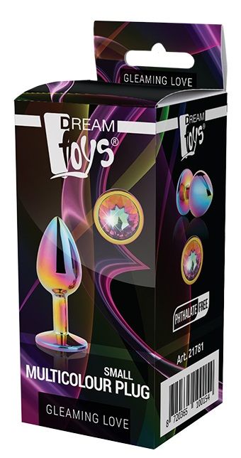 Голографическая анальная втулка с радужным кристаллом - 7,1 см. - Dream Toys - купить с доставкой в Раменском