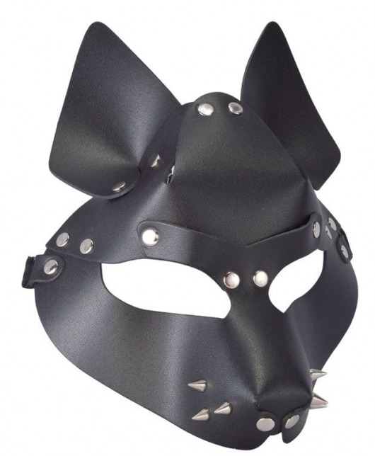 Черная маска Wolf с шипами - Sitabella - купить с доставкой в Раменском
