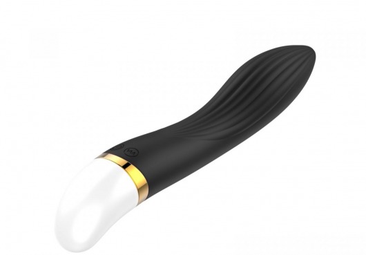 Черный волнообразный вибратор - 20 см. - 4sexdreaM