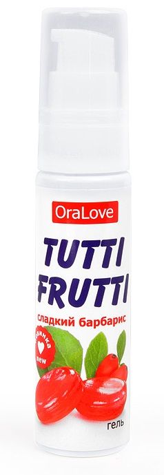 Гель-смазка Tutti-frutti со вкусом барбариса - 30 гр. - Биоритм - купить с доставкой в Раменском