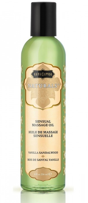 Массажное масло Naturals Vanilla Sandalwood с ароматом ванили и сандала - 236 мл. - Kama Sutra - купить с доставкой в Раменском