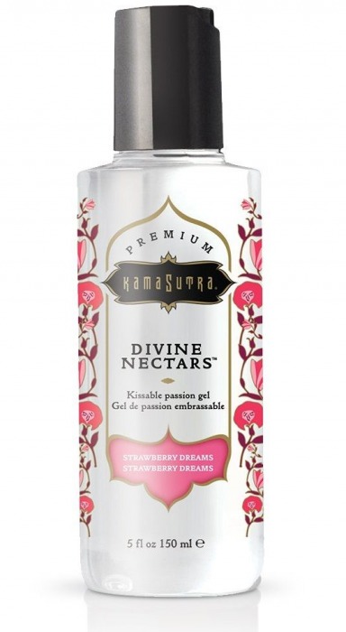 Гель-лубрикант на водной основе Divine Nectars Strawberry Dream с ароматом клубники - 150 мл. - Kama Sutra - купить с доставкой в Раменском