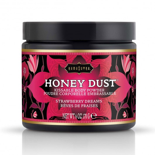 Пудра для тела Honey Dust Body Powder с ароматом клубники - 170 гр. - Kama Sutra - купить с доставкой в Раменском