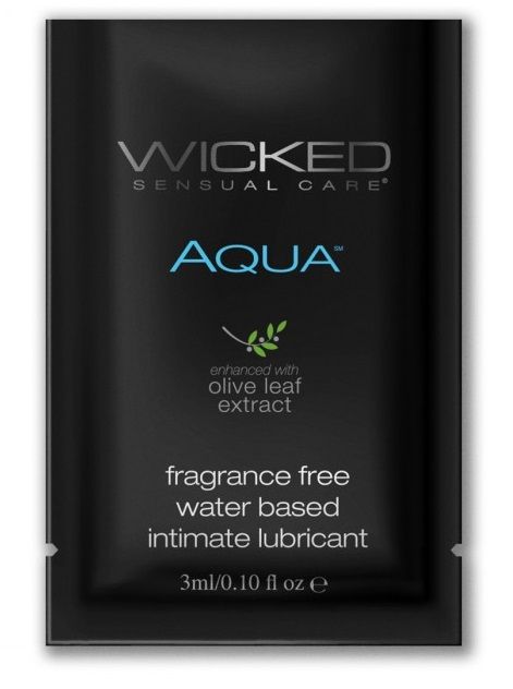 Легкий лубрикант на водной основе с алое Wicked Aqua - 3 мл. - Wicked - купить с доставкой в Раменском