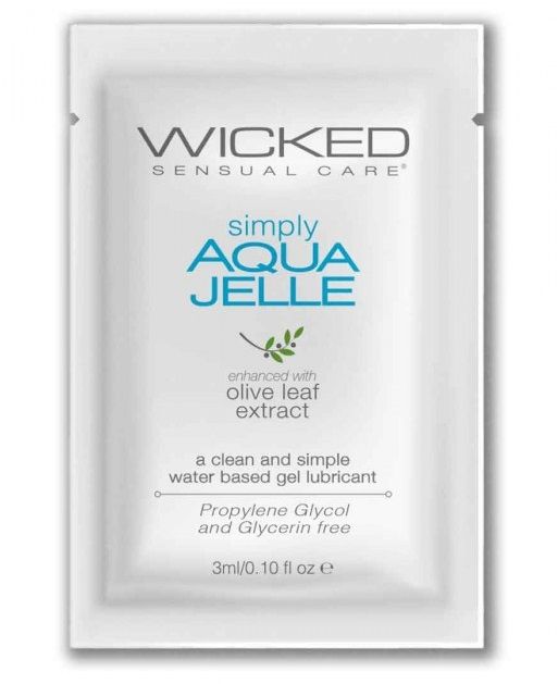 Гель-лубрикант Simply Aqua Jelle - 3 мл. - Wicked - купить с доставкой в Раменском