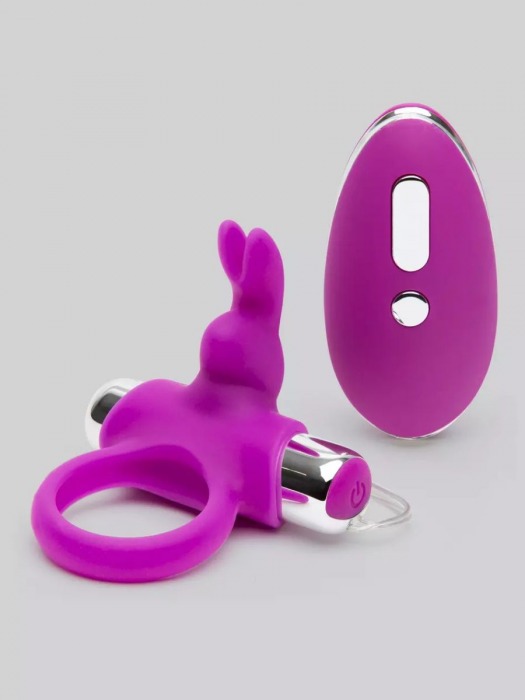 Лиловое виброкольцо с пультом ДУ Remote Control Cock Ring - Happy Rabbit - в Раменском купить с доставкой