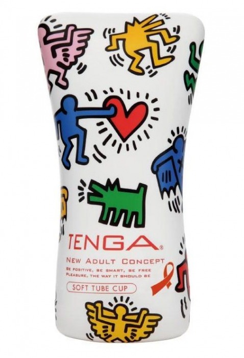 Мастурбатор-туба Keith Haring Soft Tube CUP - Tenga - в Раменском купить с доставкой
