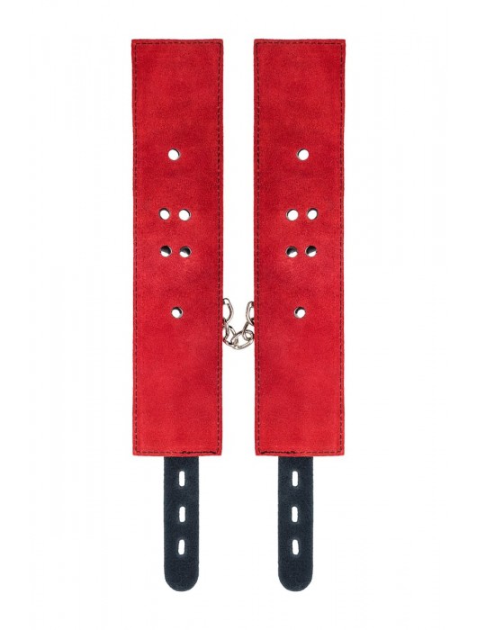 Красно-черные оковы на ноги из кожи - ToyFa - купить с доставкой в Раменском