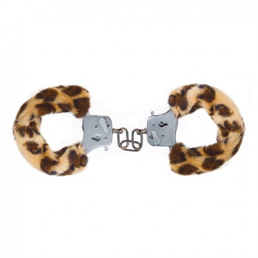 Наручники с леопардовым мехом Furry Fun Cuffs Leopard - Toy Joy - купить с доставкой в Раменском