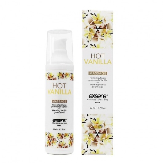 Разогревающее массажное масло с ароматом ванили Gourmet Hot Vanilla - 50 мл. - Exsens - купить с доставкой в Раменском