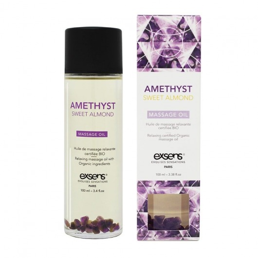 Органическое массажное масло AMETHYST SWEET ALMOND - 100 мл. - Exsens - купить с доставкой в Раменском