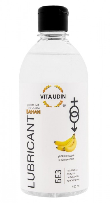 Интимный гель-смазка на водной основе VITA UDIN с ароматом банана - 500 мл. - VITA UDIN - купить с доставкой в Раменском