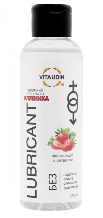Интимный гель-смазка на водной основе VITA UDIN с ароматом клубники - 200 мл. - VITA UDIN - купить с доставкой в Раменском