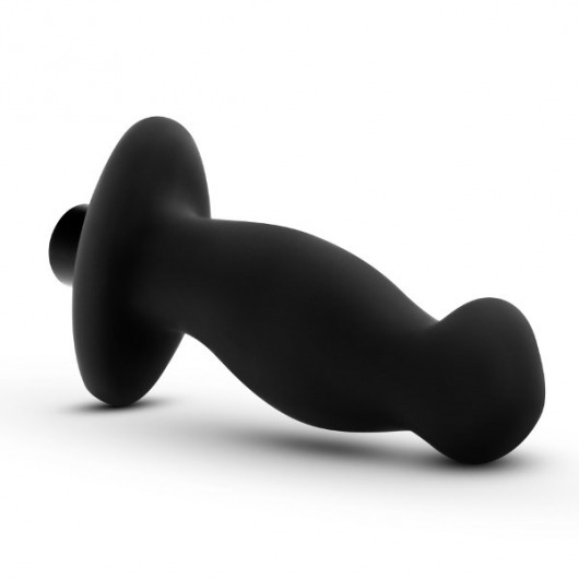 Черный анальный вибромассажёр Silicone Vibrating Prostate Massager 02 - 10,8 см. - Blush Novelties - в Раменском купить с доставкой