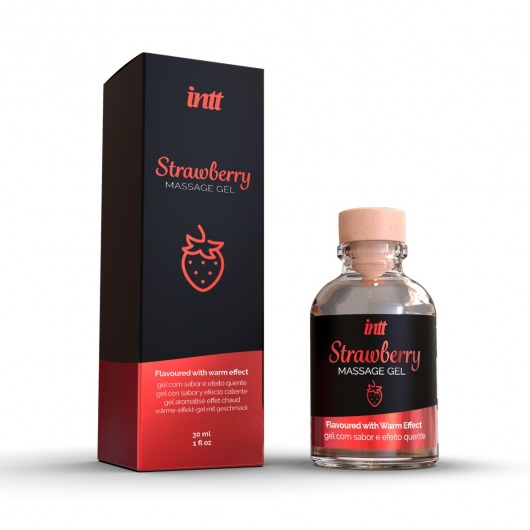 Массажный гель с ароматом клубники Strawberry - 30 мл. - INTT - купить с доставкой в Раменском