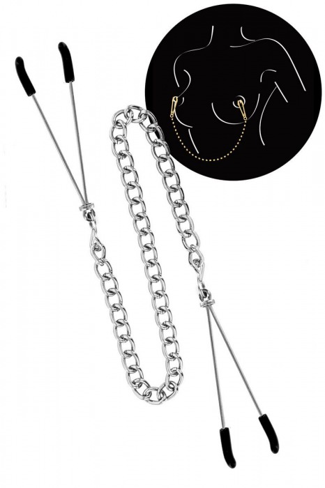 Регулируемые зажимы для сосков Sweet Caress Nipple Chain - Sweet Caress - купить с доставкой в Раменском Регулируемые зажимы для сосков Sweet Caress Nipple Chain - Sweet Caress - купить с доставкой в Раменском