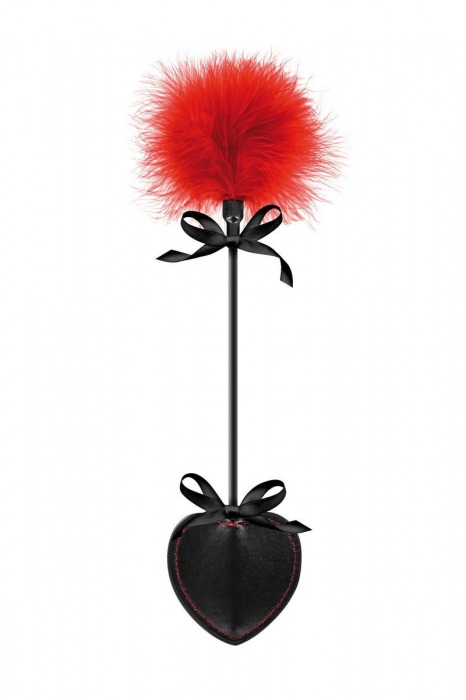 Стек с пуховкой Sweet Caress Feather Whip - 44 см. - Sweet Caress - купить с доставкой в Раменском