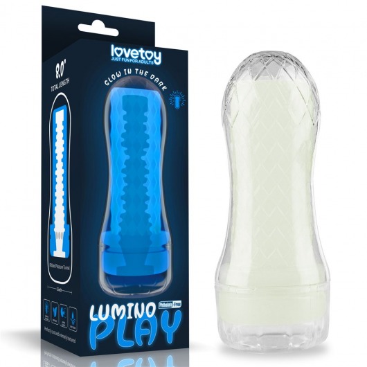 Светящийся в темноте мастурбатор Lumino Play Masturbator Ribbed - Lovetoy - в Раменском купить с доставкой