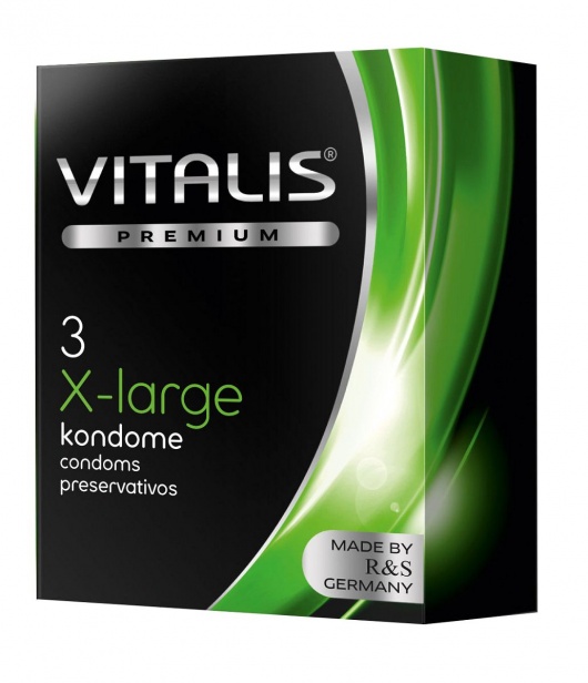 Презервативы увеличенного размера VITALIS PREMIUM x-large - 3 шт. - Vitalis - купить с доставкой в Раменском