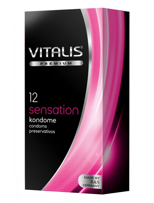 Презервативы VITALIS PREMIUM sensation с пупырышками и кольцами - 12 шт. - Vitalis - купить с доставкой в Раменском