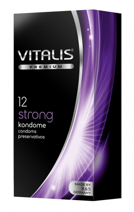 Презервативы с утолщённой стенкой VITALIS PREMIUM strong - 12 шт. - Vitalis - купить с доставкой в Раменском