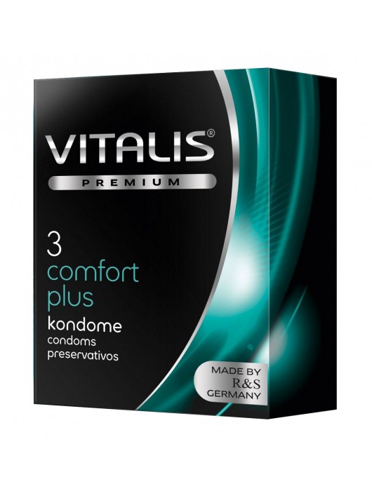 Контурные презервативы VITALIS PREMIUM comfort plus - 3 шт. - Vitalis - купить с доставкой в Раменском