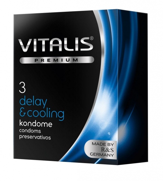 Презервативы VITALIS PREMIUM delay   cooling с охлаждающим эффектом - 3 шт. - Vitalis - купить с доставкой в Раменском