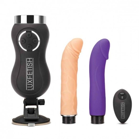 Портативная секс-машина Thrusting Compact Sex Machine c 2 насадками - Lux Fetish - купить с доставкой в Раменском