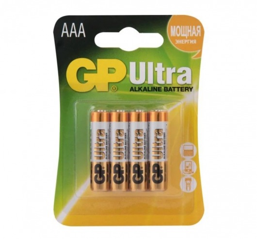 Батарейки алкалиновые GP Ultra Alkaline 24А AАA/LR03 - 4 шт. - Элементы питания - купить с доставкой в Раменском