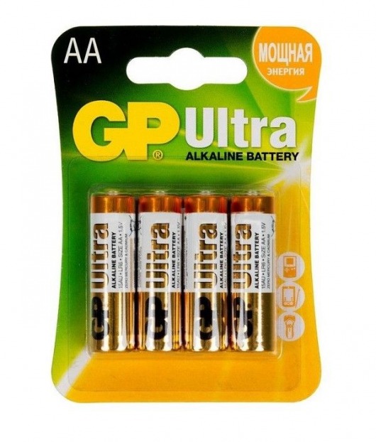 Батарейки алкалиновые GP Ultra Alkaline AA/LR6 - 4 шт. - Элементы питания - купить с доставкой в Раменском