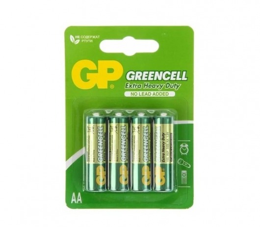 Батарейки солевые GP GreenCell AA/R6G - 4 шт. - Элементы питания - купить с доставкой в Раменском