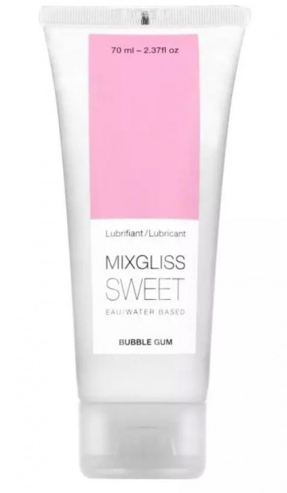 Смазка на водной основе Mixgliss Sweet с ароматом бабл-гам - 70 мл. - Mixgliss - купить с доставкой в Раменском