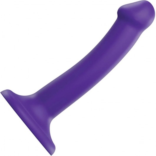Фиолетовый фаллоимитатор-насадка Strap-On-Me Dildo Dual Density size S - 17 см. - Strap-on-me - купить с доставкой в Раменском