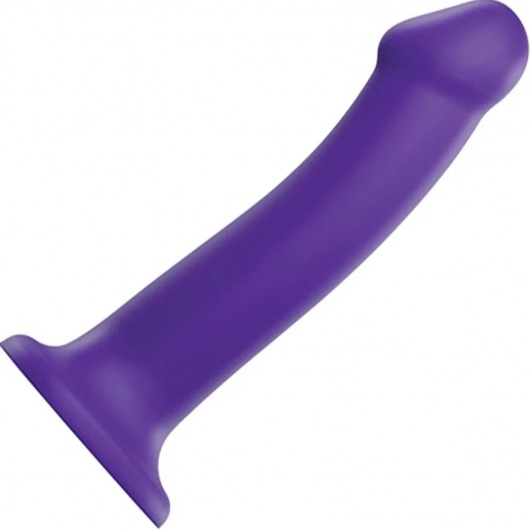 Фиолетовый фаллоимитатор-насадка Strap-On-Me Dildo Dual Density size L - 19 см. - Strap-on-me - купить с доставкой в Раменском