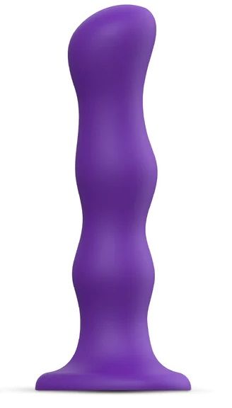 Фиолетовая насадка Strap-On-Me Dildo Geisha Balls size M - Strap-on-me - купить с доставкой в Раменском