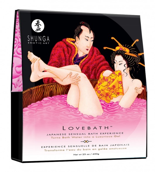 Соль для ванны Lovebath Dragon Fruit, превращающая воду в гель - 650 гр. - Shunga - купить с доставкой в Раменском