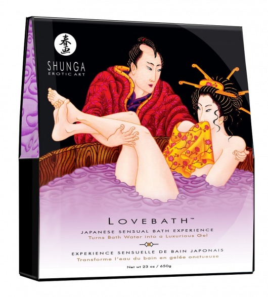 Соль для ванны Lovebath Sensual lotus, превращающая воду в гель - 650 гр. - Shunga - купить с доставкой в Раменском