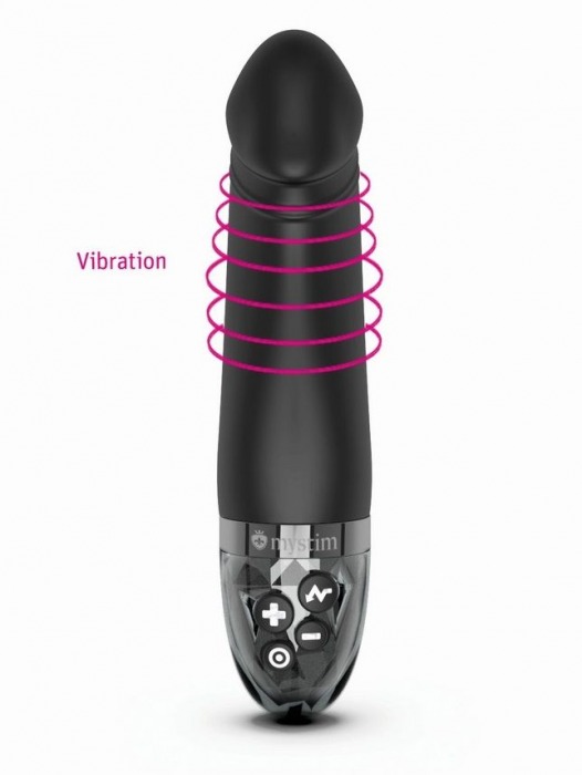 Черный вибратор с электростимуляцией Real Deal Neal - 16,5 см. - MyStim - купить с доставкой в Раменском