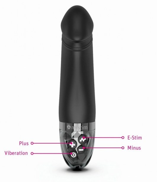 Черный вибратор с электростимуляцией Real Deal Neal - 16,5 см. - MyStim - купить с доставкой в Раменском