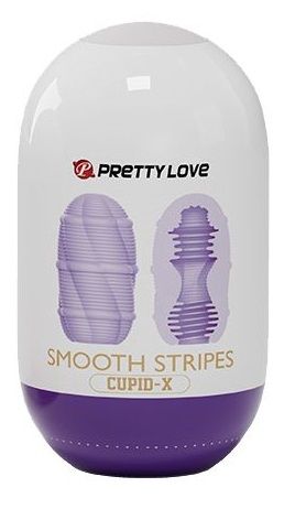 Сиреневый мастурбатор-яйцо Smooth Stripes - Baile - в Раменском купить с доставкой
