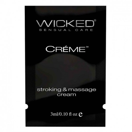 Крем для массажа и мастурбации Wicked Stroking and Massage Creme - 3 мл. - Wicked - купить с доставкой в Раменском