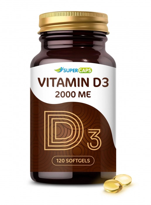 Пищевая добавка SuperCaps VITAMIN D3 2000 ME - 120 капсул - SuperCaps - купить с доставкой в Раменском
