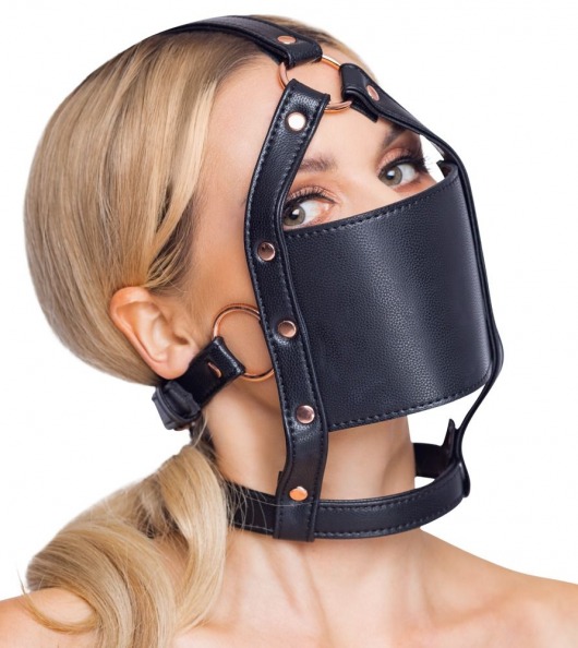 Черный намордник с кляпом-шаром Head Harness With A Gag - Orion - купить с доставкой в Раменском