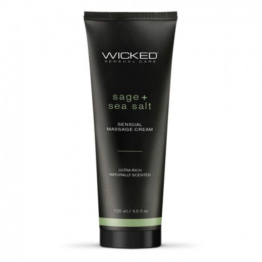 Массажный легкий крем WICKED Sage plus Sea Salt - 120 мл. - Wicked - купить с доставкой в Раменском