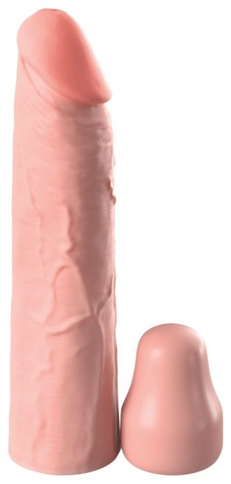 Телесная насадка-удлинитель 1 Inch Silicone X-tension - 17,8 см. - Pipedream - в Раменском купить с доставкой