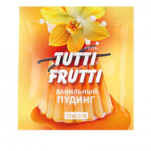 Пробник гель-смазки Tutti-frutti со вкусом ванильного пудинга - 4 гр. - Биоритм - купить с доставкой в Раменском