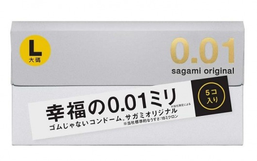 Презервативы Sagami Original 0.02 L-size увеличенного размера - 5 шт. - Sagami - купить с доставкой в Раменском