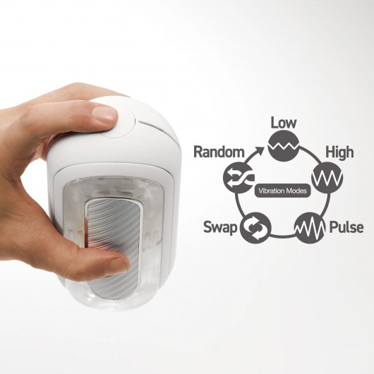 Белый мастурбатор Tenga Flip Zero Gravity с вибрацией - Tenga - в Раменском купить с доставкой